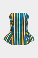 Contrast Stripe Strapless Tube Top