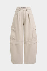 Denim Zipper Cut Out Pocket Jeans
