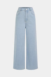 Denim Pocket Straight Leg Jeans