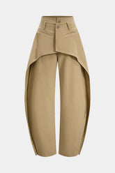 Double Waistband Cut Out Pocket Trousers