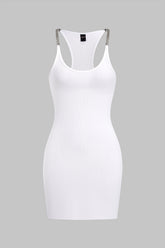 Chain Decor Sleeveless Mini Dress