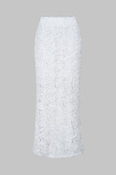 3D Floral Textured Skirt