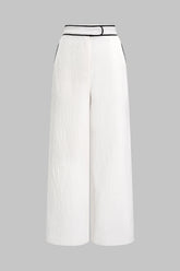 Contrast Binding Pocket Pants