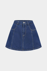Denim High Waist Skirt
