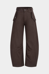 Denim Pocket Wide Leg Jeans