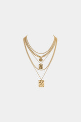 Alloy Multi-Layer Geometric Necklace