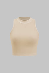 Basic Textured Sleeveless Tank Top