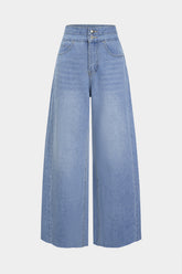 Denim High Waist Straight Leg Jeans