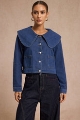 Denim Lapel Outerwear