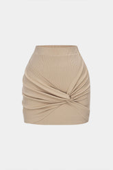 Asymmetrical High Waist Twist Knot Skirt