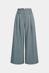 Button Straight Leg Pants