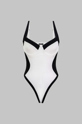 Contrast Sleeveless Bodysuit