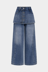 Denim High Waist Wide Leg Jeans