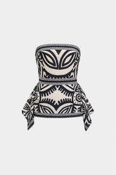 Contrast Tribal Print Tube Top