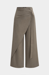 Asymmetrical Tie-Up Wide Leg Pants