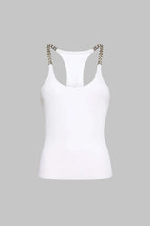 Chain Decor Sleeveless Tank Top
