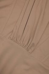 Asymmetrical Ruched Corset Zipper Long-Sleeve Bodysuit