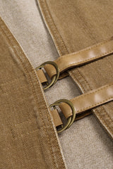Denim V-Neck Pocket Vest