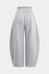 Crossed Shirred Waist Barrel Pants