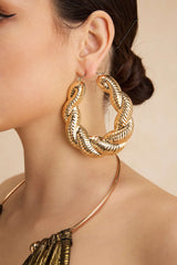 Alloy Twist Retro Earrings