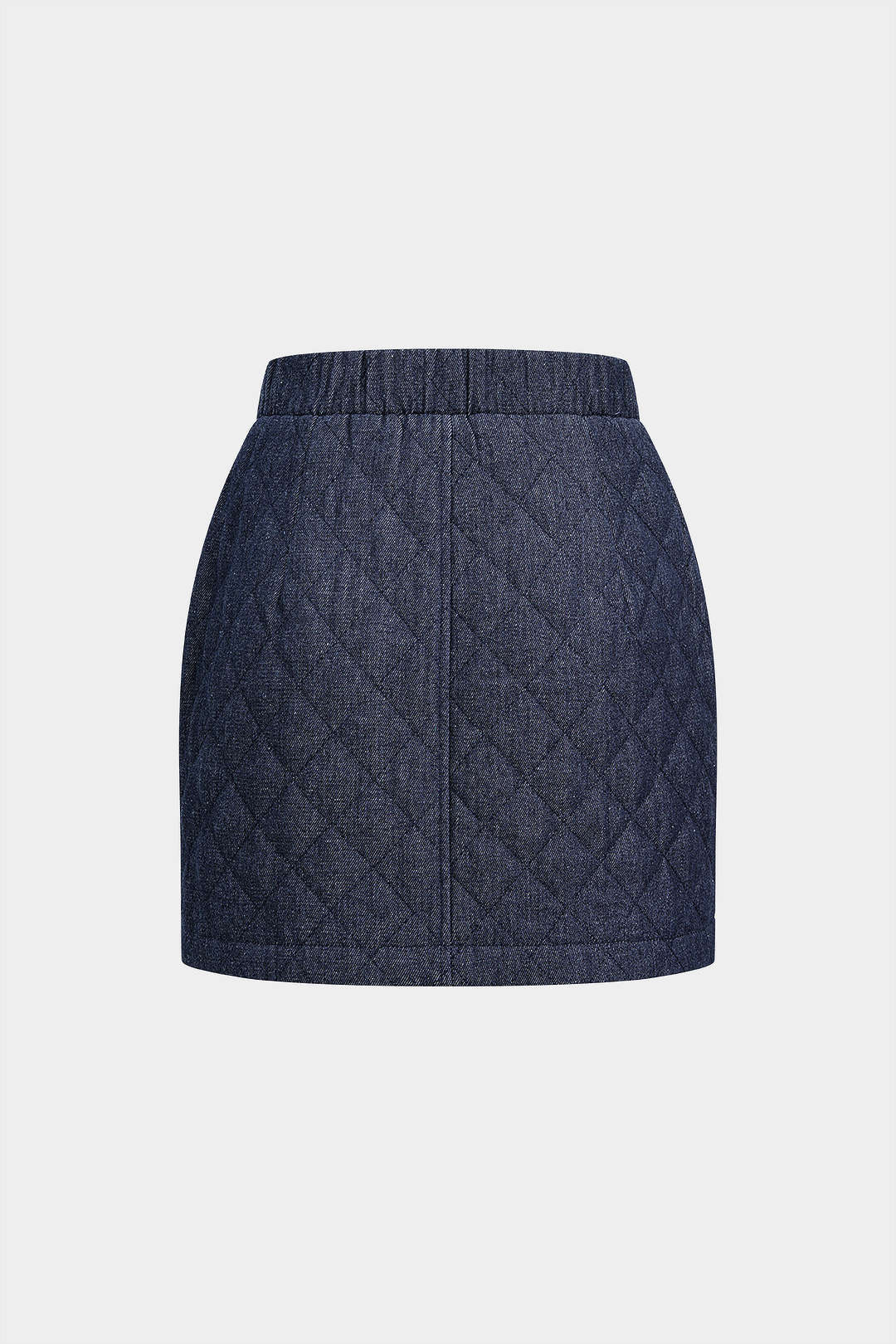 Denim Zipper Stitching Asymmetrical Skirt