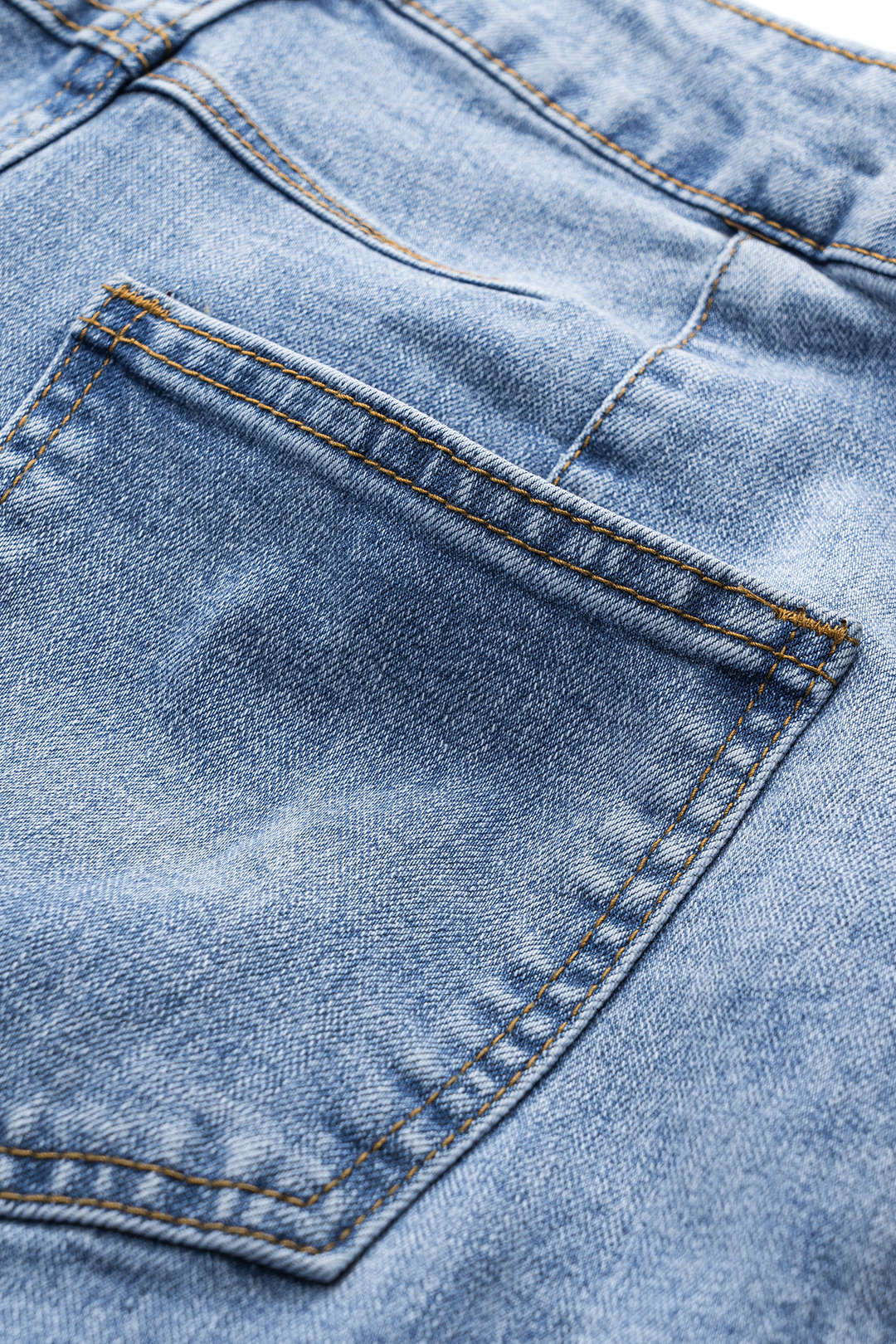 Denim Buton Pocket Wide Leg Barrel Jeans