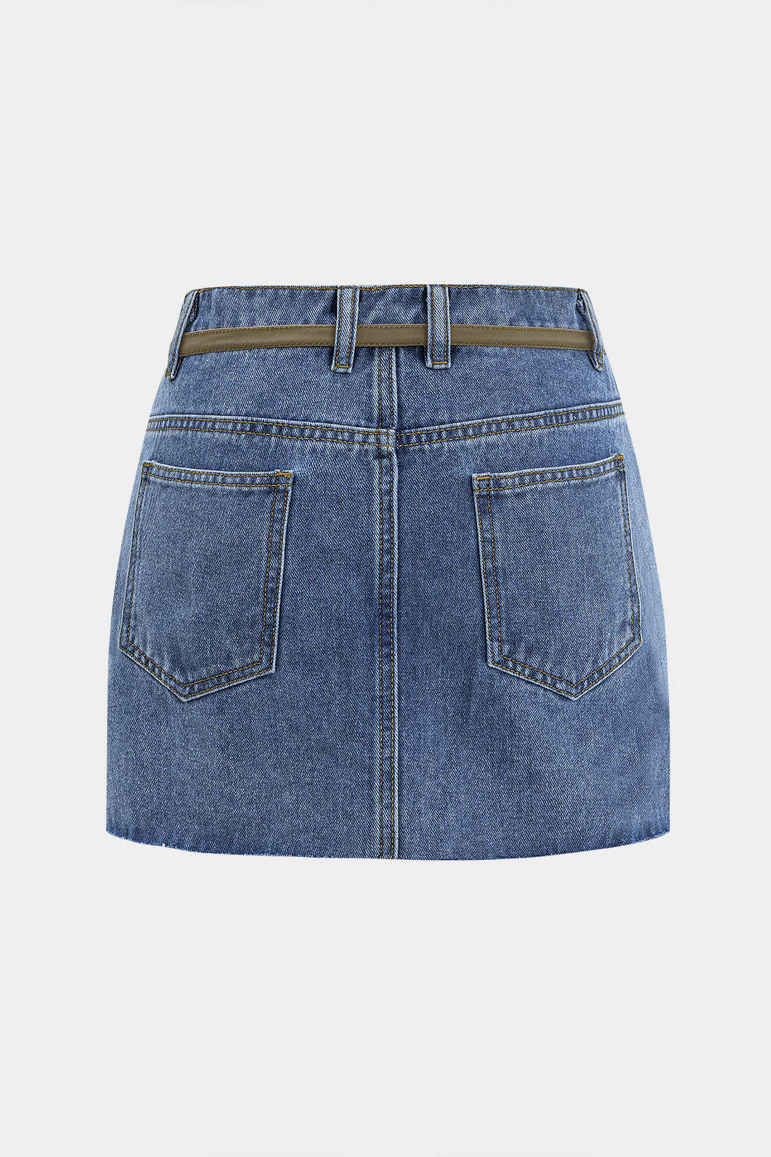 Denim Patchwork Mini Skirt