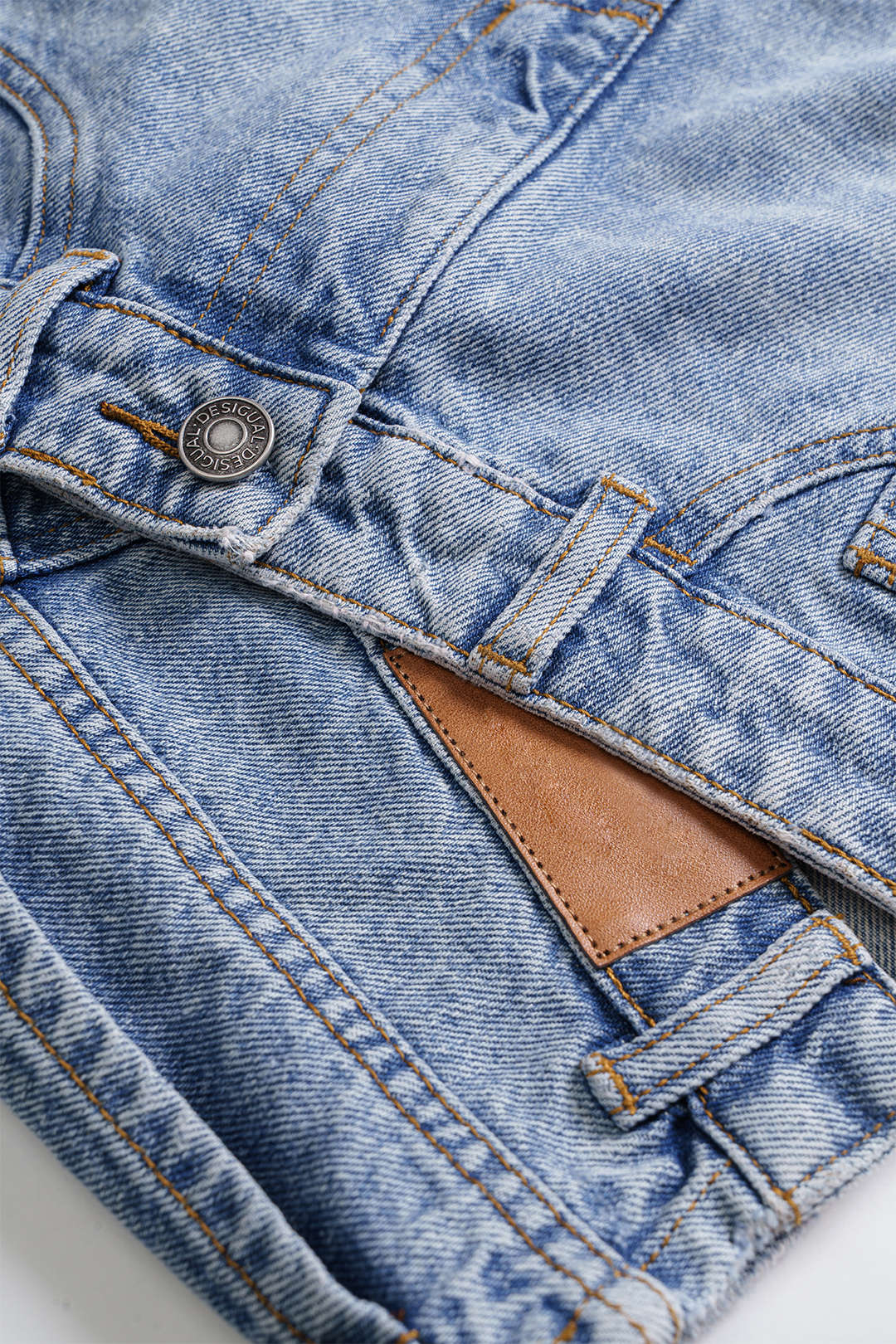 Denim Asymmetrical Design Skirt