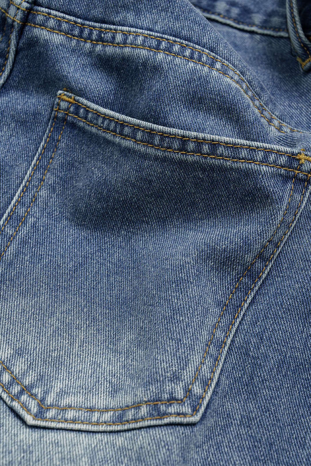 Denim Asymmetrical Pocket Shorts