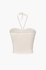 Basic Halter Neck Ruched Cami Top