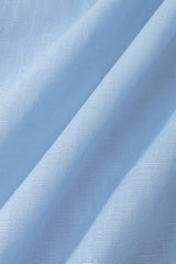 Contrast Whipstitching Linen Tie Front Wrap Skirt