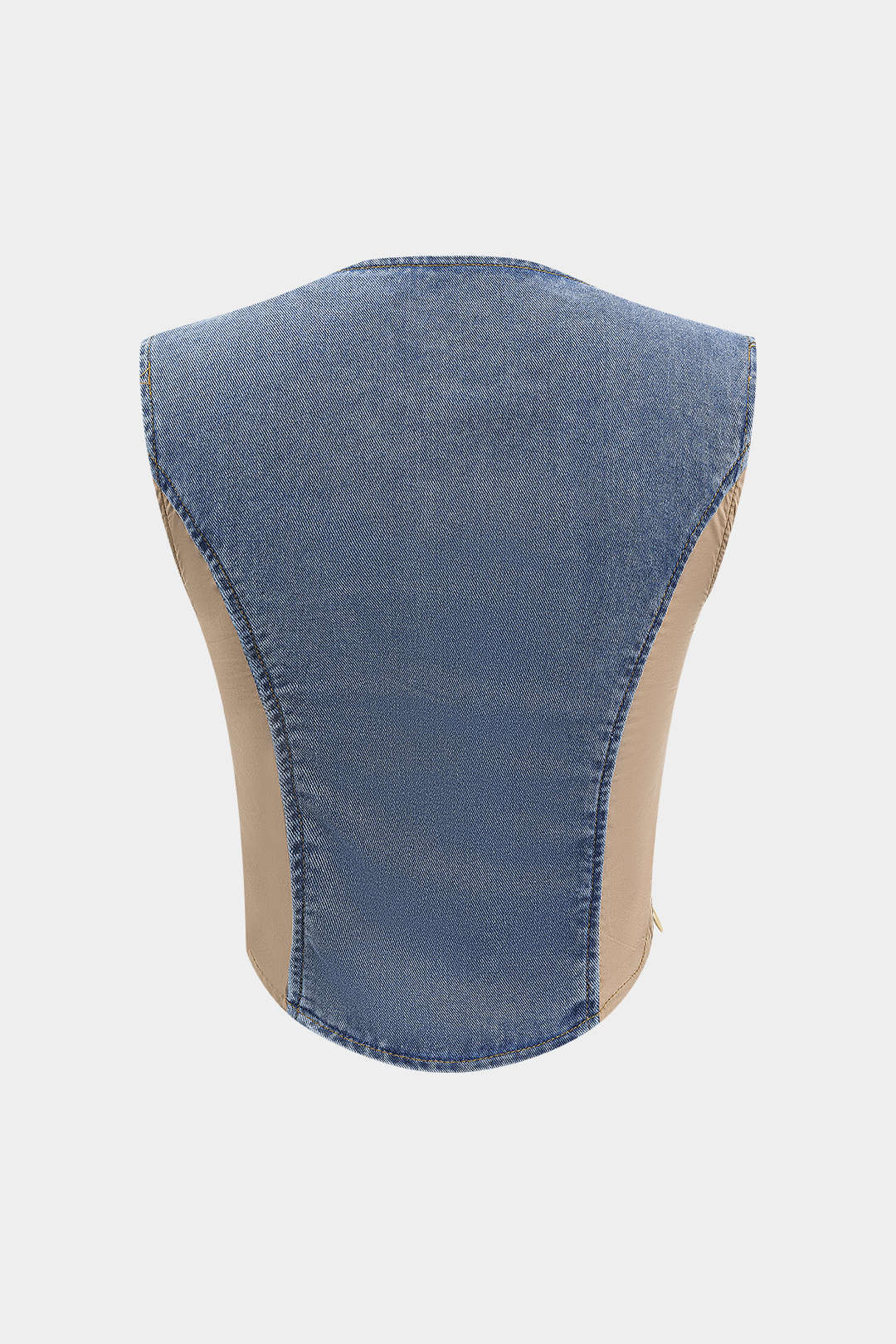 Denim Bustier Patchwork Top