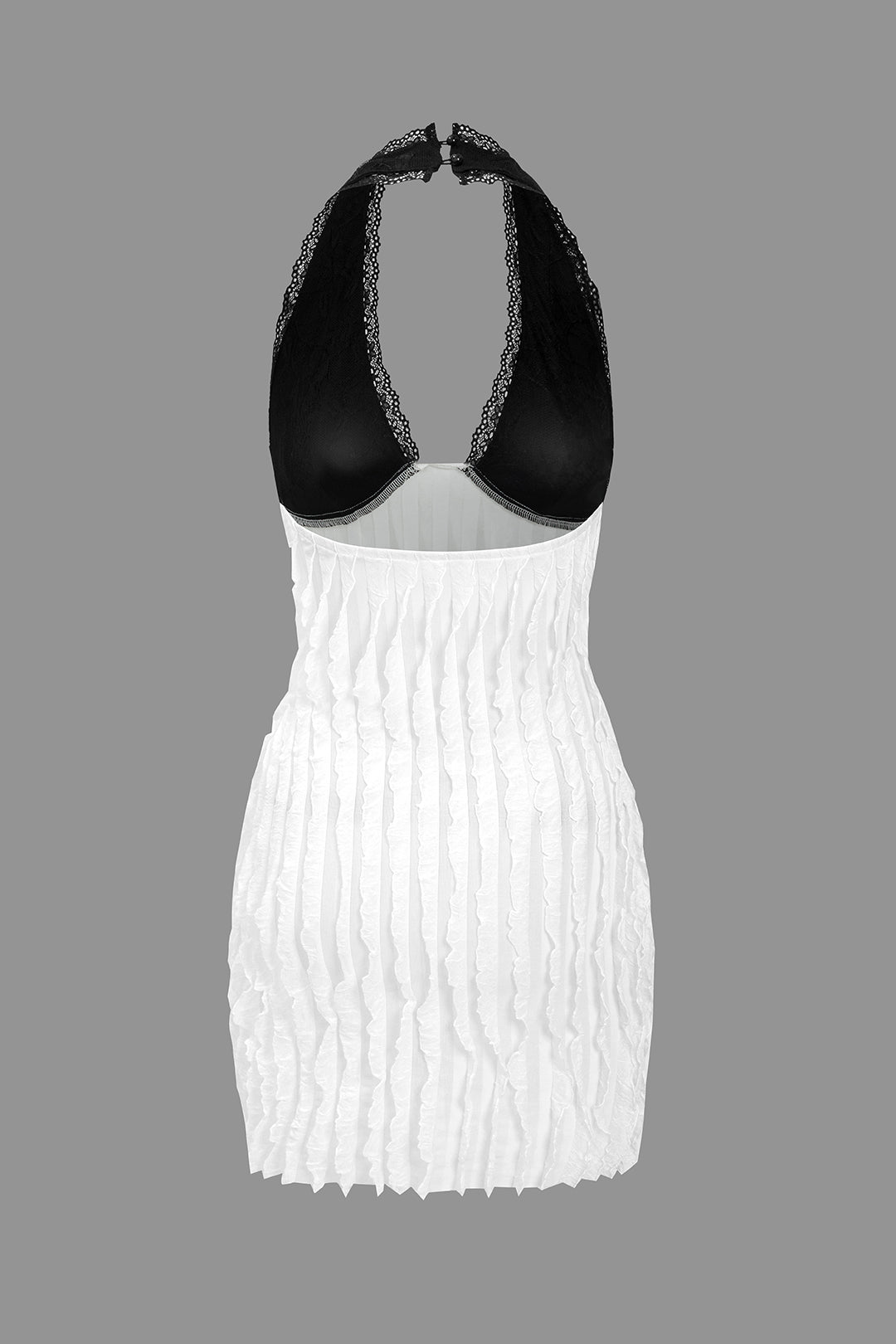Color Block Backless Mini Dress