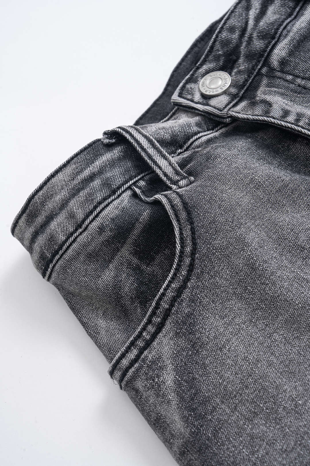 Denim Metallic Decor Skirt