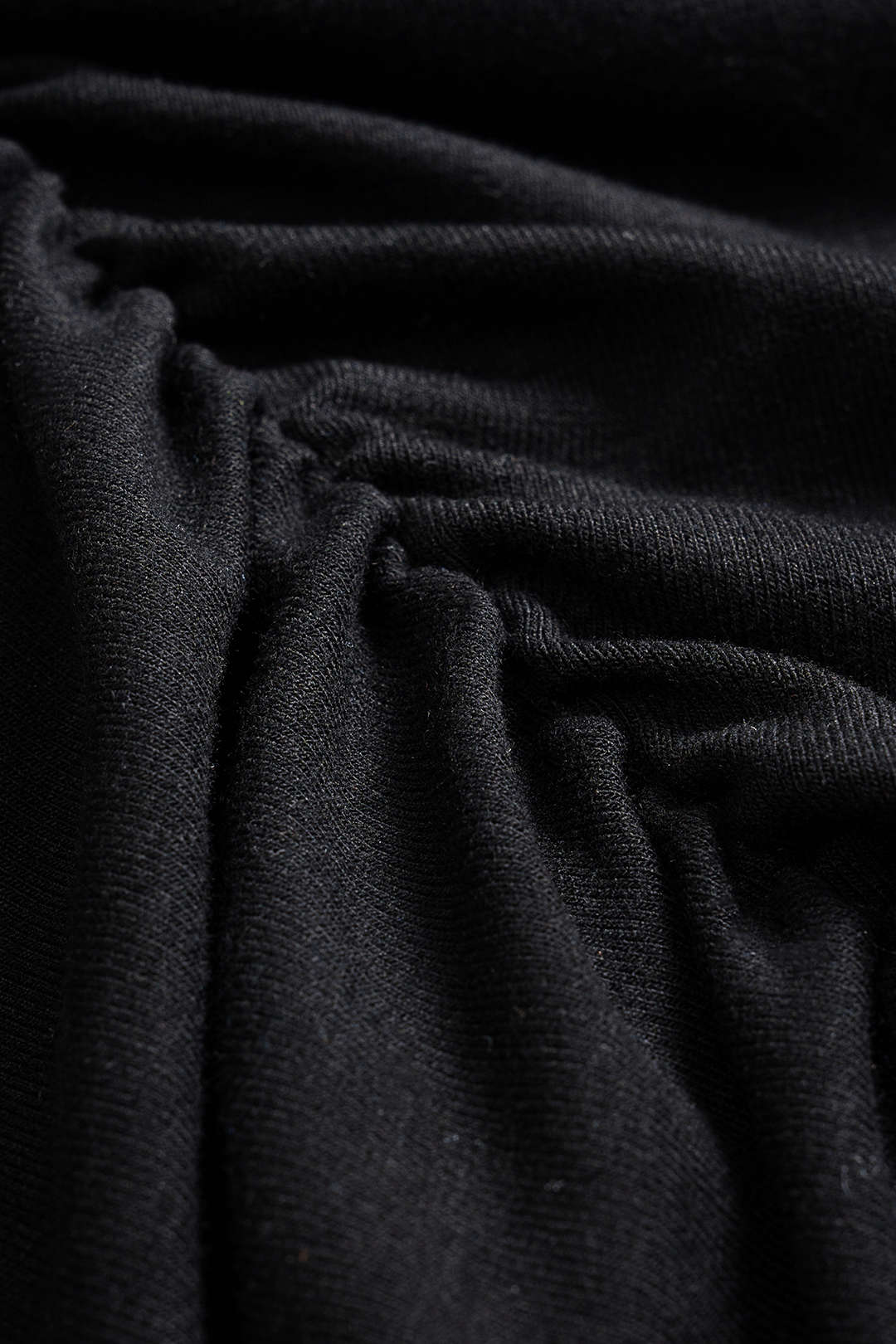 Denim Patchwork Ruched Skirt