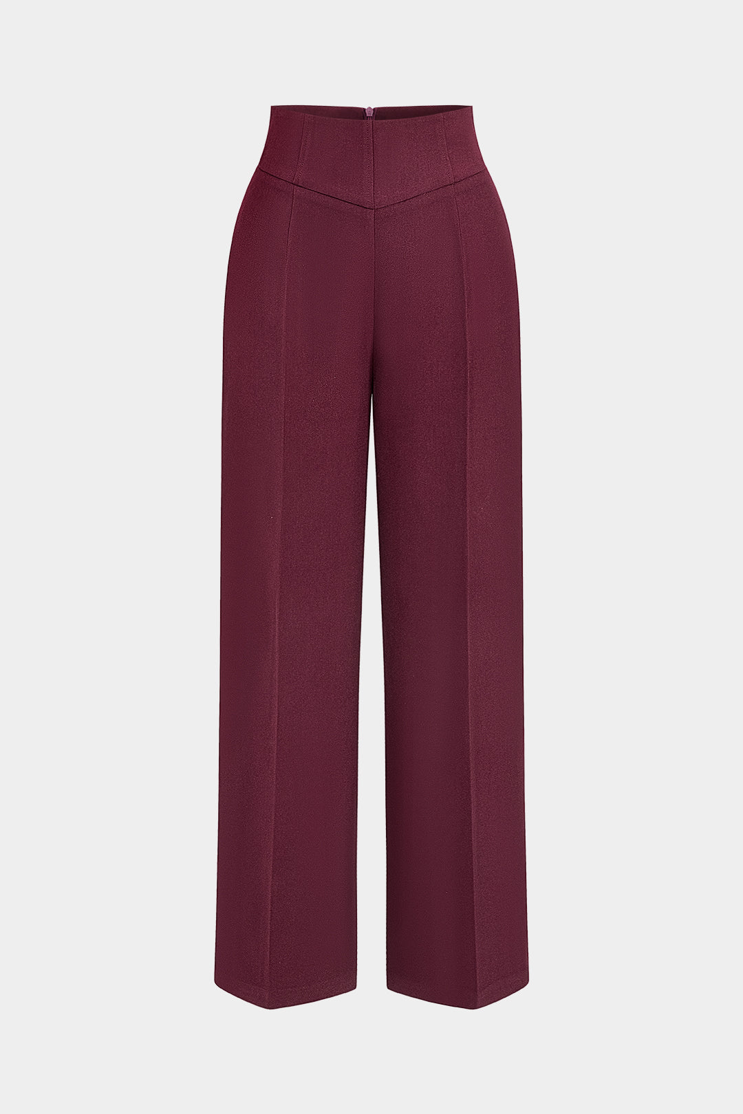 Basic High-Waisted Wide Leg Trousers