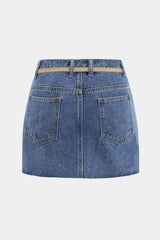 Denim Patchwork Mini Skirt