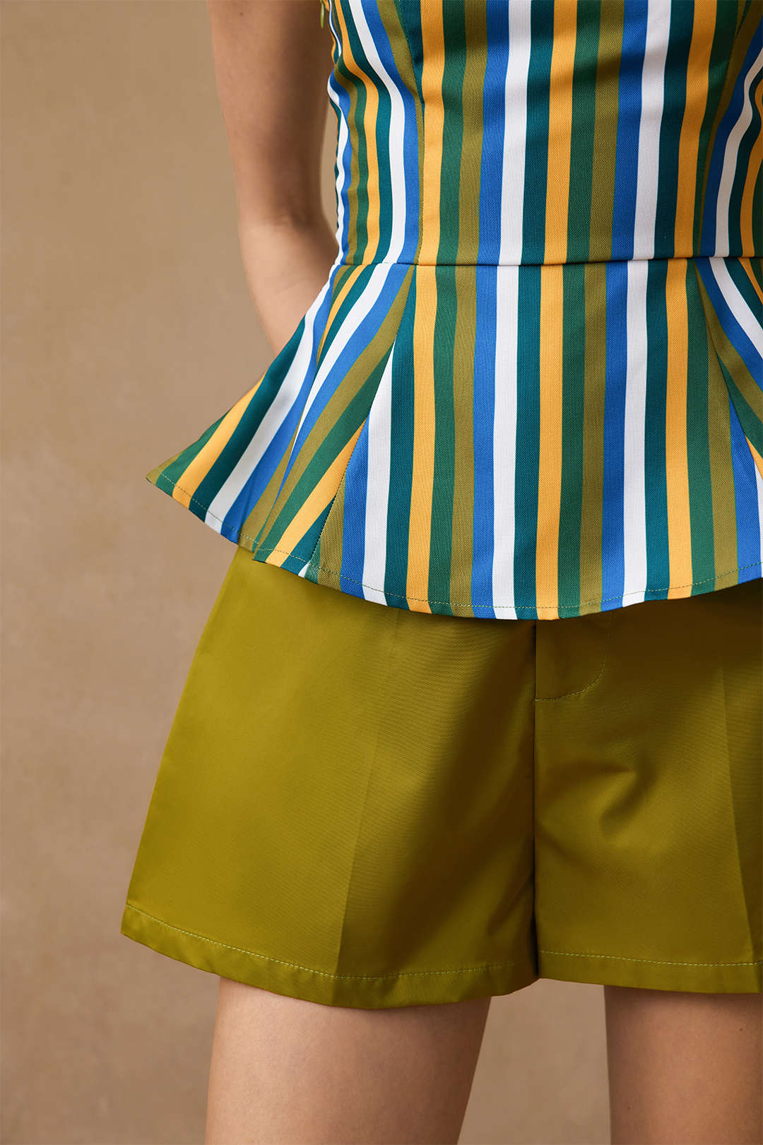 Contrast Stripe Strapless Tube Top