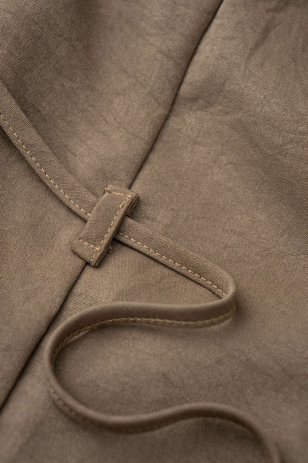 Draped Cowl Neck Asymmetrical Tie-Up Shirt