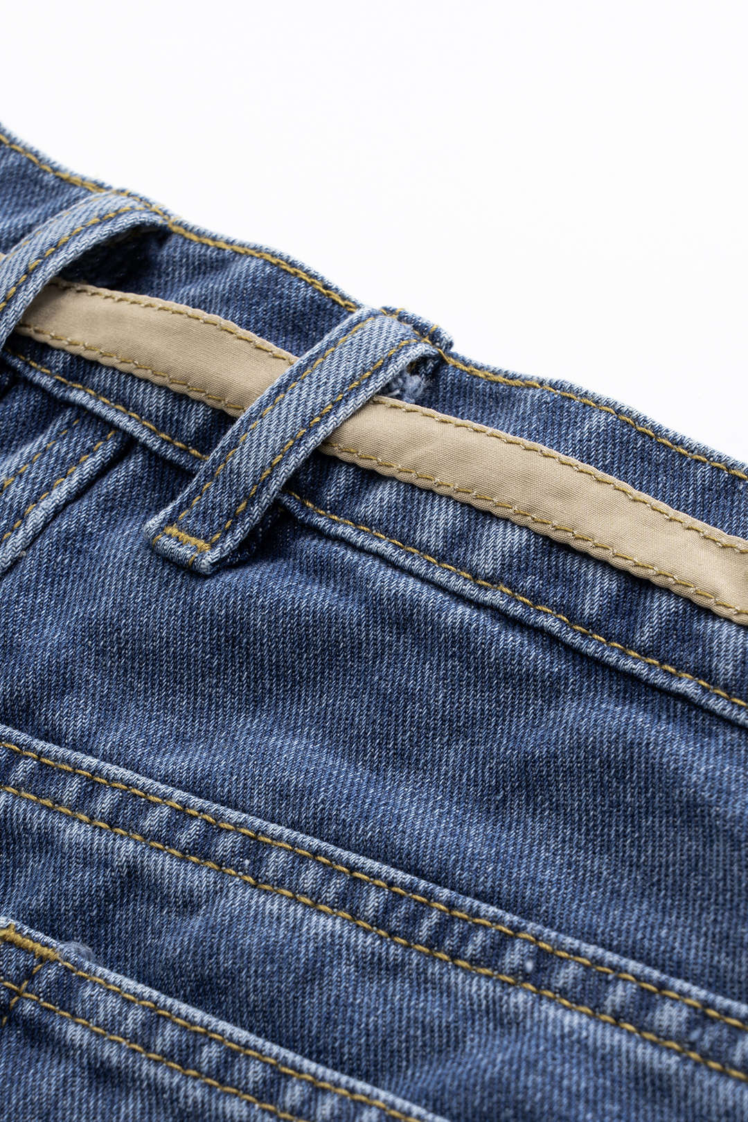 Denim Patchwork Mini Skirt