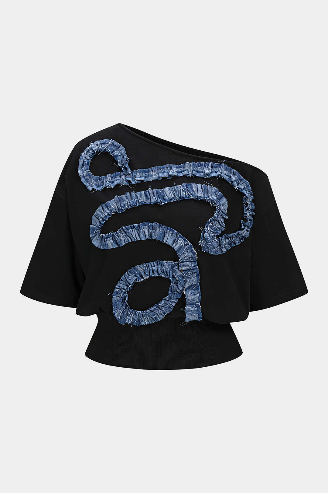 Asymmetrical Patchwork Short Sleeve T-Shirt