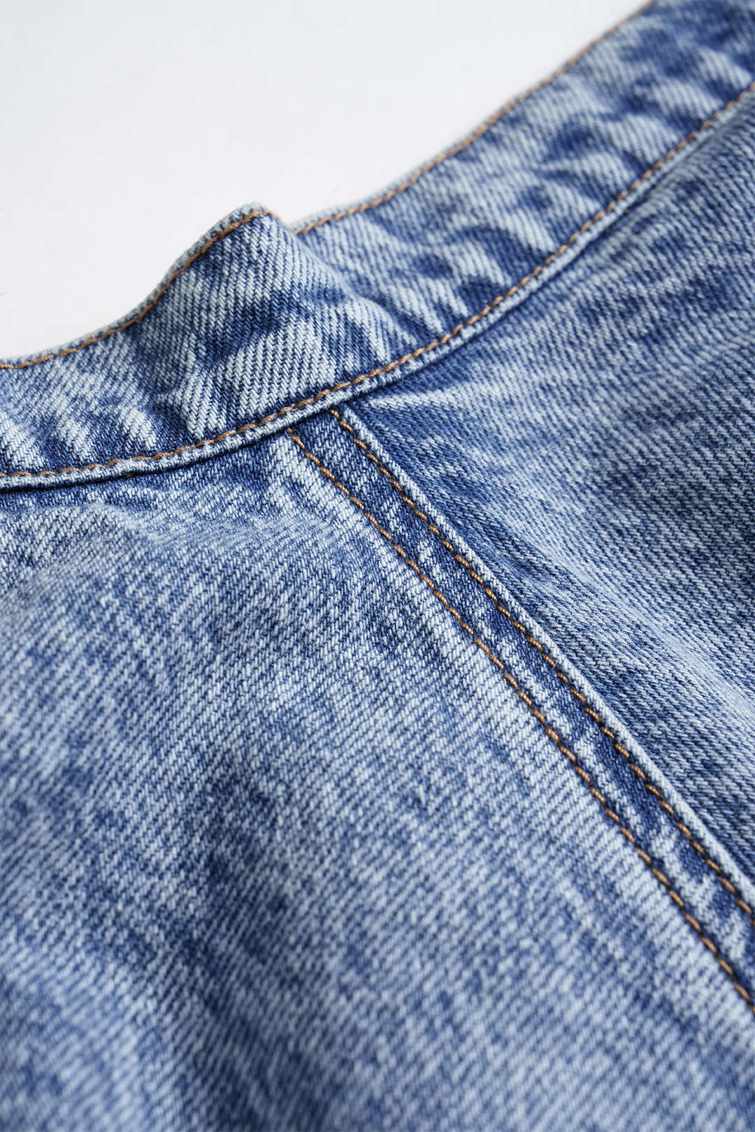 Denim Ruched Mini Skirt
