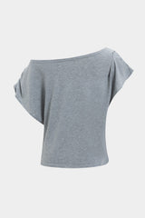 Asymmetrical  Top And Barrel Pants Set